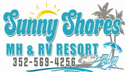 Sunny Shores MH & RV Resort — welcome sign